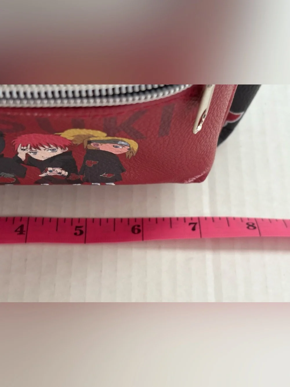 Naruto Shippuden Akatsuki Faux Leather red cloud chibi mini backpack Concept One